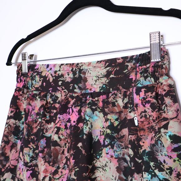 LULULEMON Hotty Hot High-Rise Skirt Stencil Blossom Red Sheer Blue Women's 6 - Picture 3 of 10